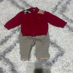 Burberry sweater with matching pants 6 months